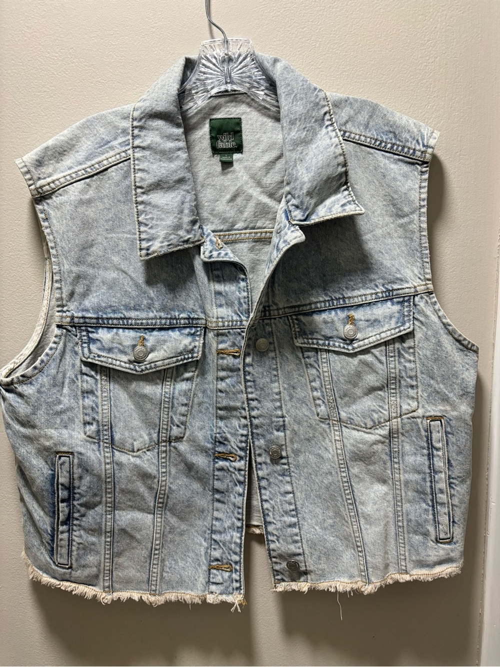 Women's Large Denim Oversized Trucker Vest Wild Fable™ Indigo New W/O Tags